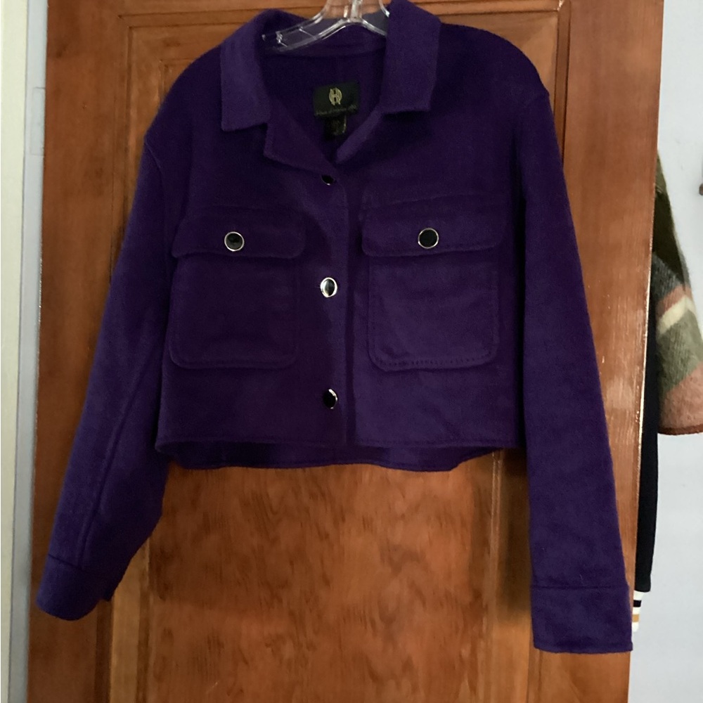House of Harlow Women's Purple Wool Blend Jacket